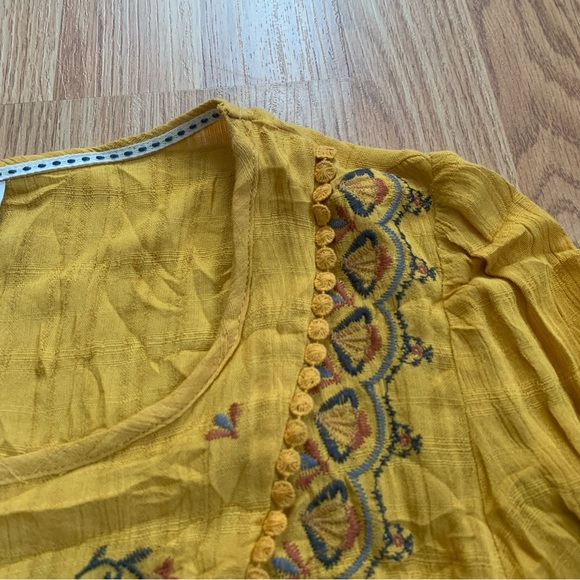 Knox Rose Women’s Top Blouse Small Embroidered Frill - Picture 4 of 6